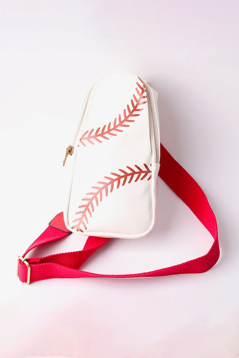 Racing Red Balls Pattern PU Leather Zipped Sling Bag-Bella Boutique Collective