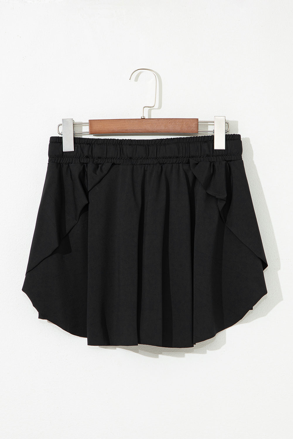 Black Drawstring High Waist Lined Tennis Skorts-Bella Boutique Collective