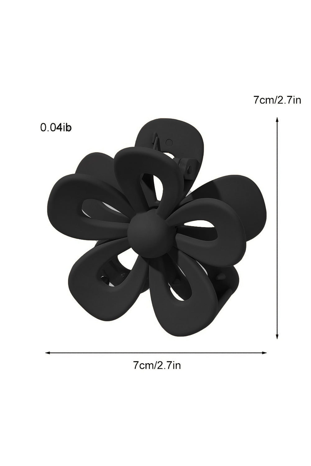 Black Sweet Hollowed Flower Shape Claw Clip-Bella Boutique Collective