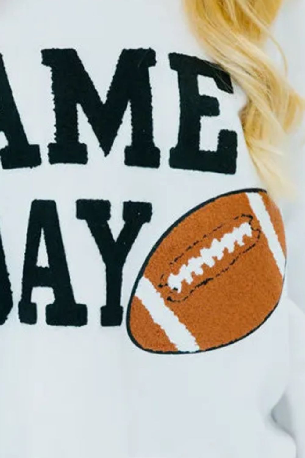 GAME DAY Round Neck Long Sleeve Sweatshirt-Bella Boutique Collective