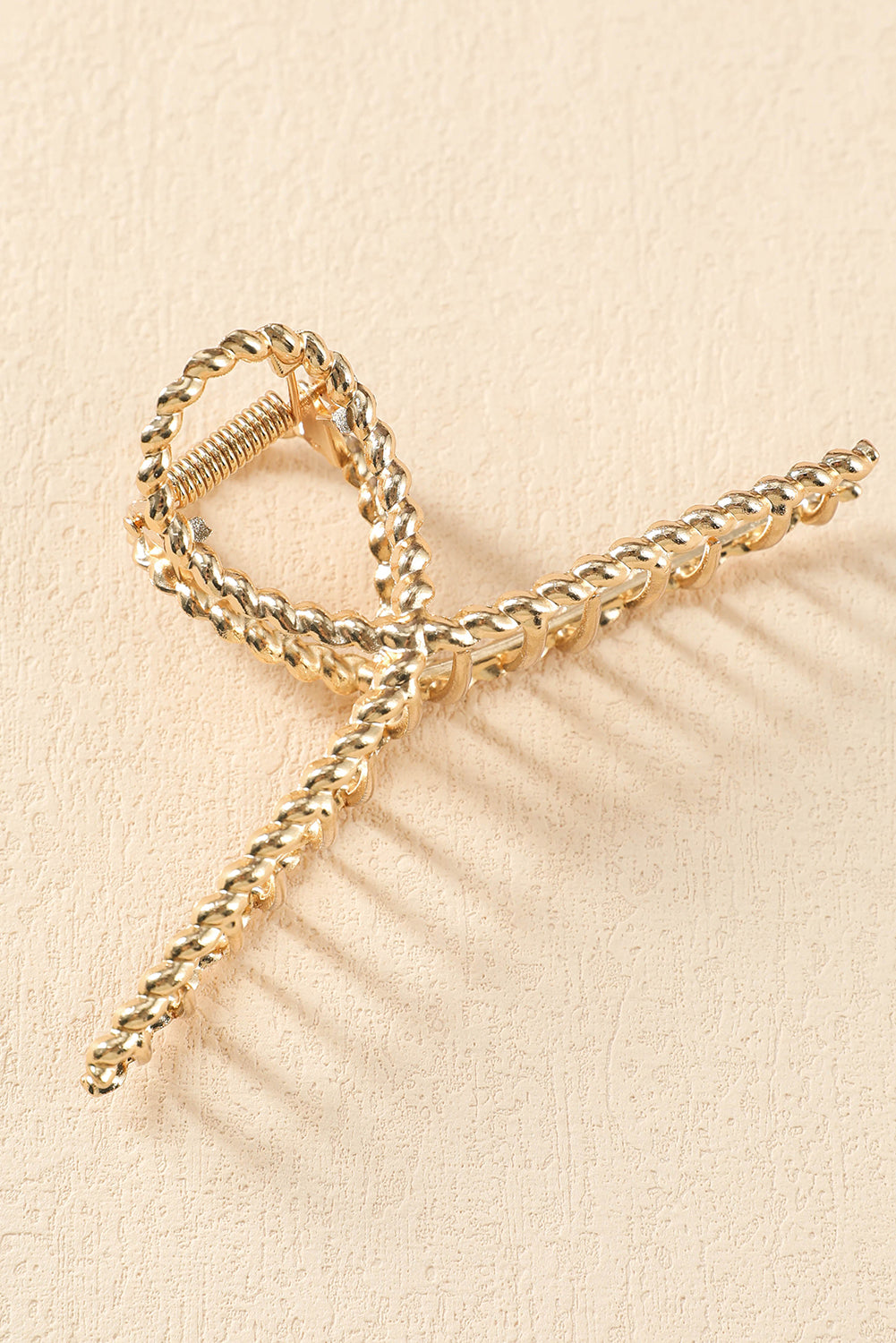 Gold Twist Large Alloy Hair Clip-Bella Boutique Collective