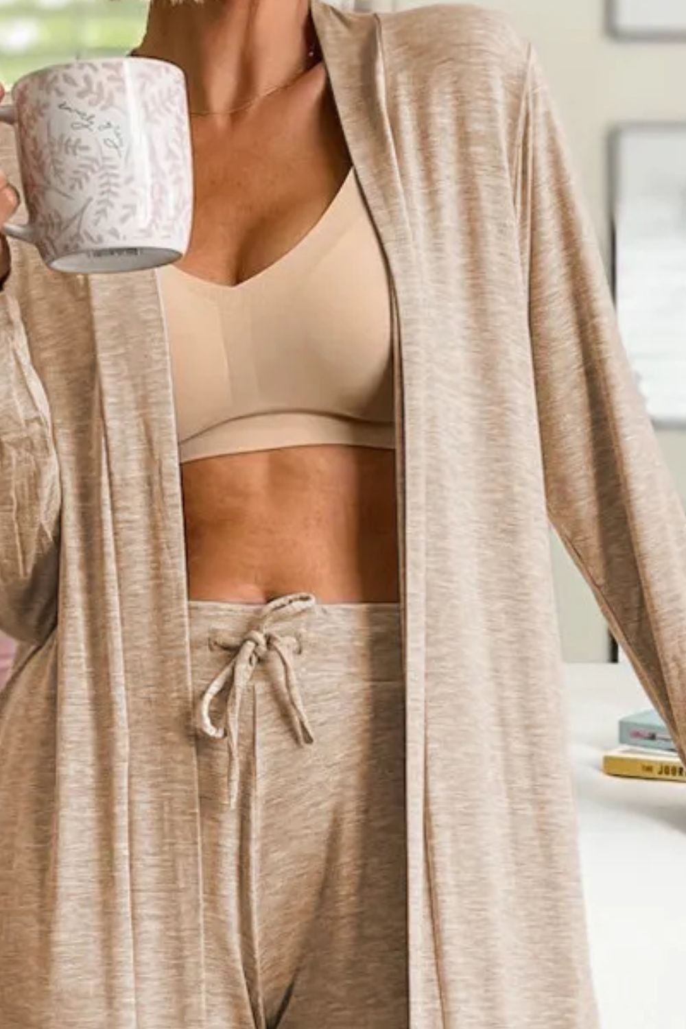 Open Front Long Sleeve Cardigan and Pants Lounge Set-Bella Boutique Collective