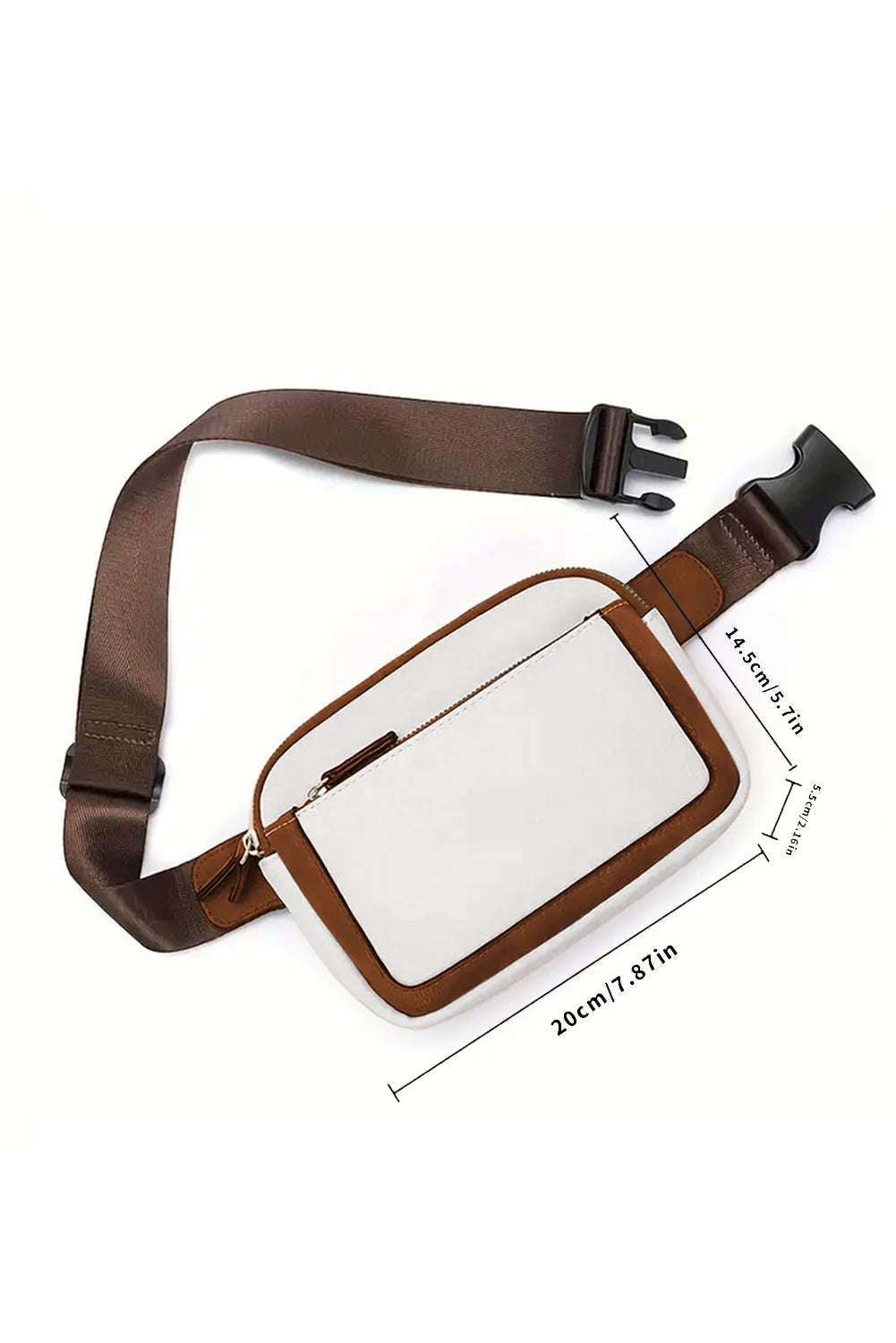 White Adjustable Strap Mini PU Leather Crossbody Bag-Bella Boutique Collective