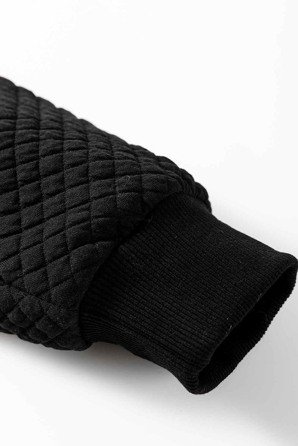 Black Quilted Side Pockets Zipper Hooded Jacket-Bella Boutique Collective