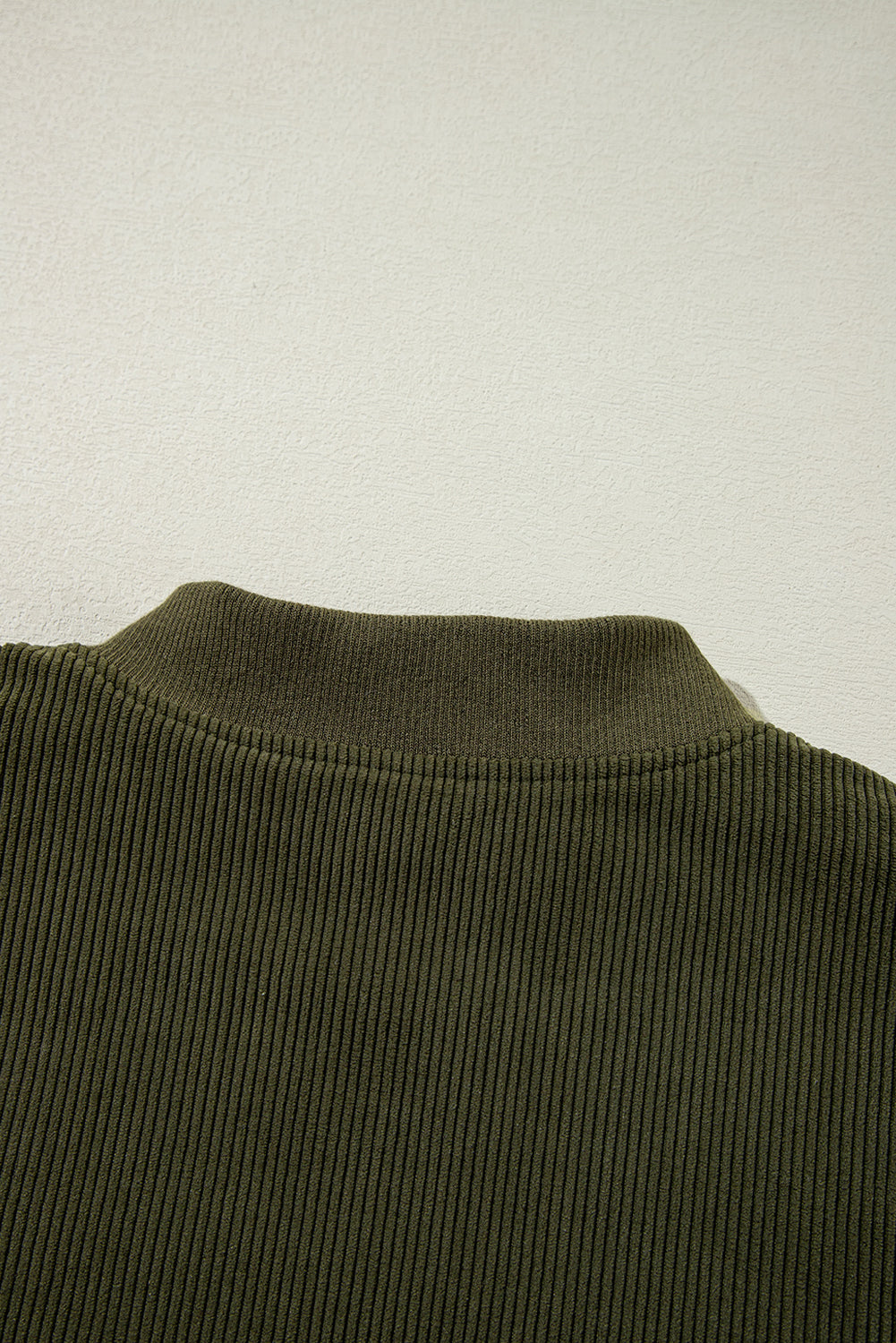 Mist Green Corduroy Fleece Patchwork Buttoned Bomber Jacket-Bella Boutique Collective