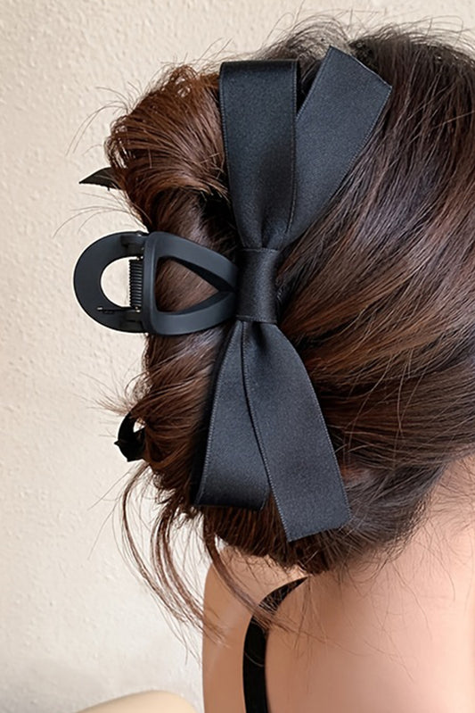 Black Bow Decor Large Hair Claw Clip-Bella Boutique Collective