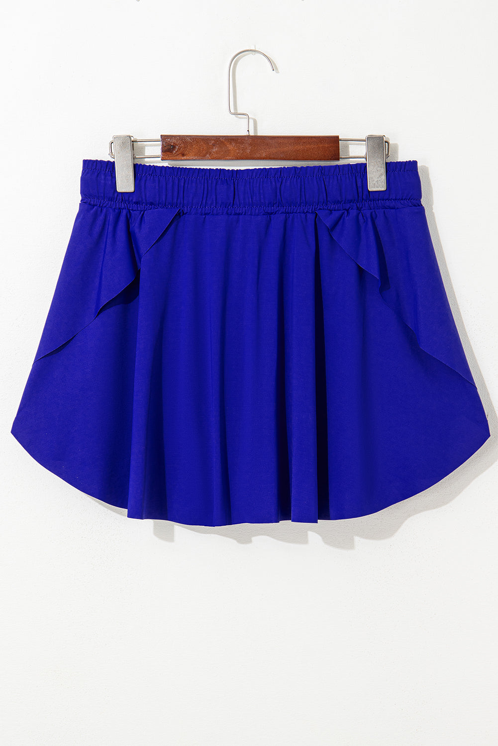 Dark Blue Drawstring High Waist Lined Tennis Skorts-Bella Boutique Collective