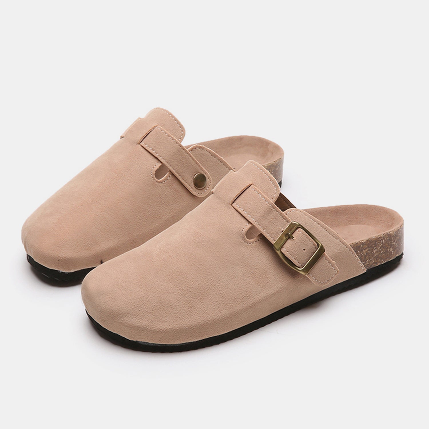 Suede Closed Toe Buckle Slide-Bella Boutique Collective