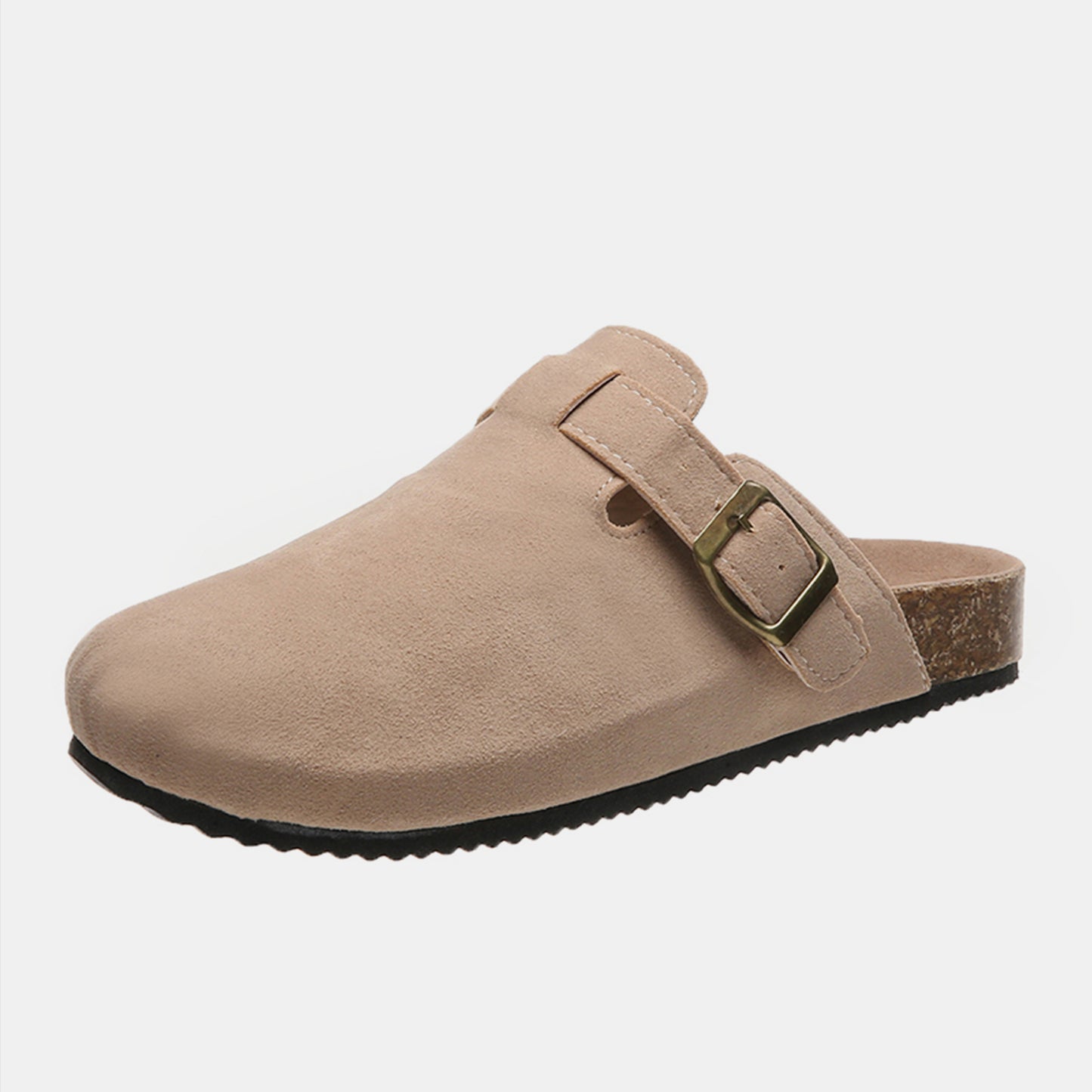 Suede Closed Toe Buckle Slide-Bella Boutique Collective