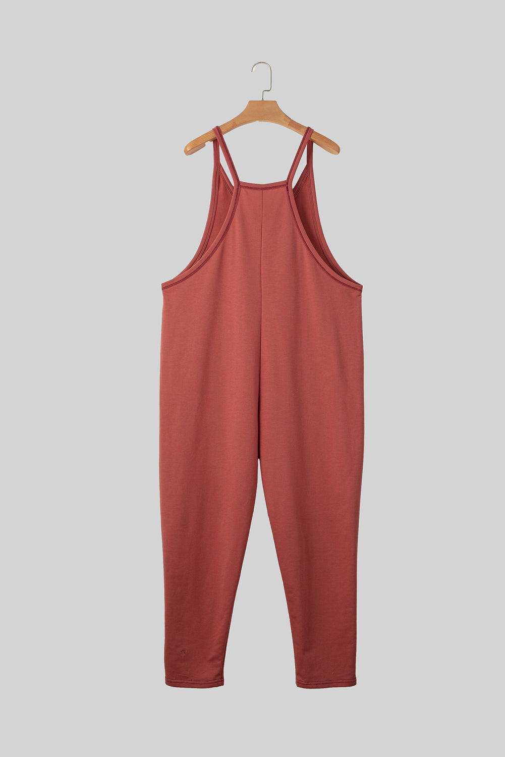 Gold Flame Side Pockets Harem Pants Sleeveless V Neck Jumpsuit-Bella Boutique Collective