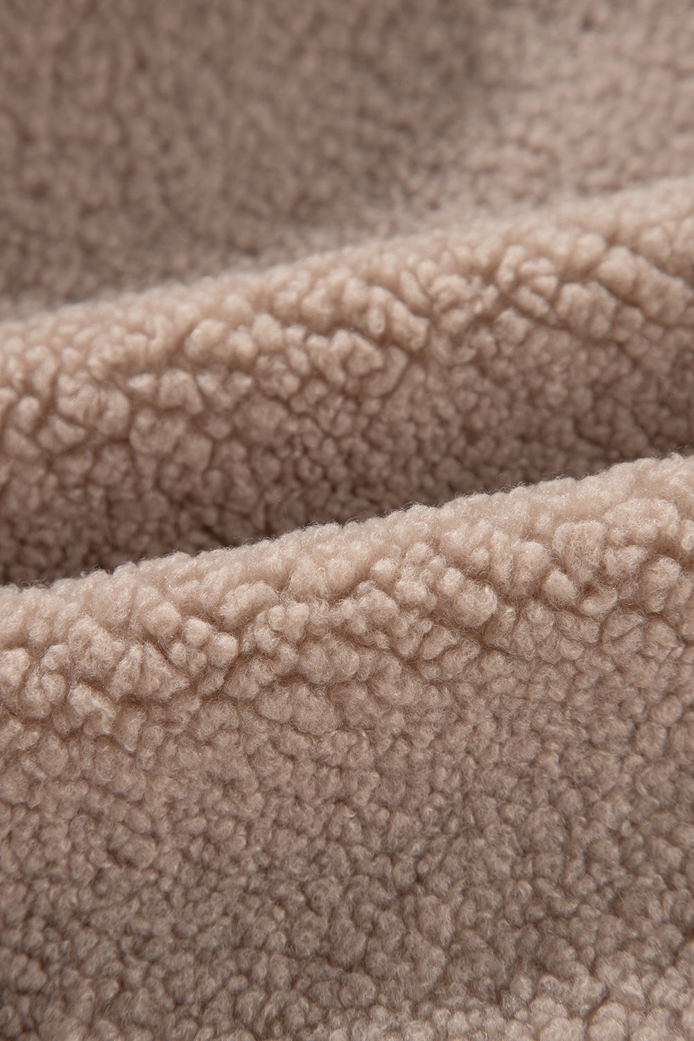 Light French Beige Zipper Pocketed Winter Fuzzy Jacket-Bella Boutique Collective