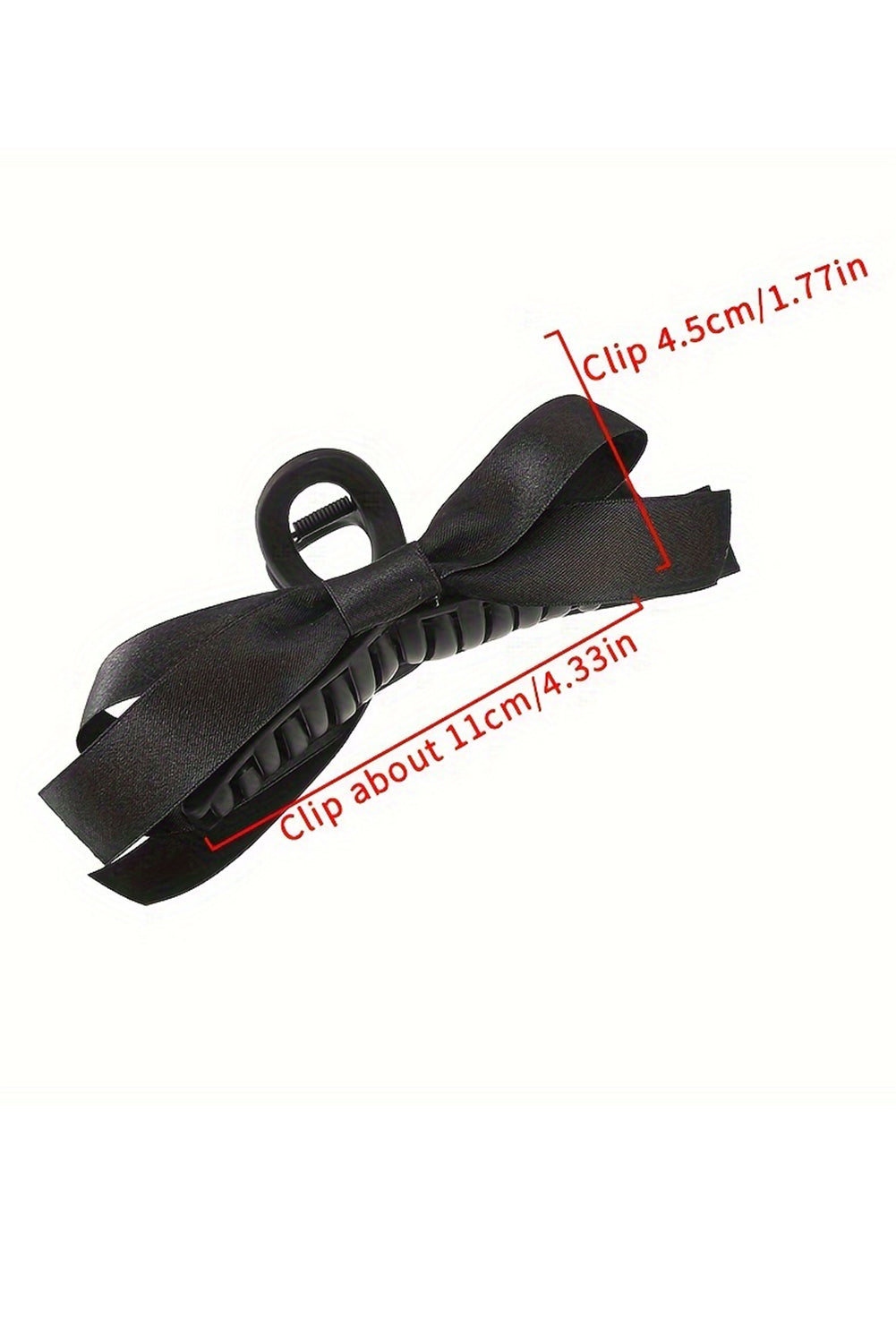 Black Bow Decor Large Hair Claw Clip-Bella Boutique Collective