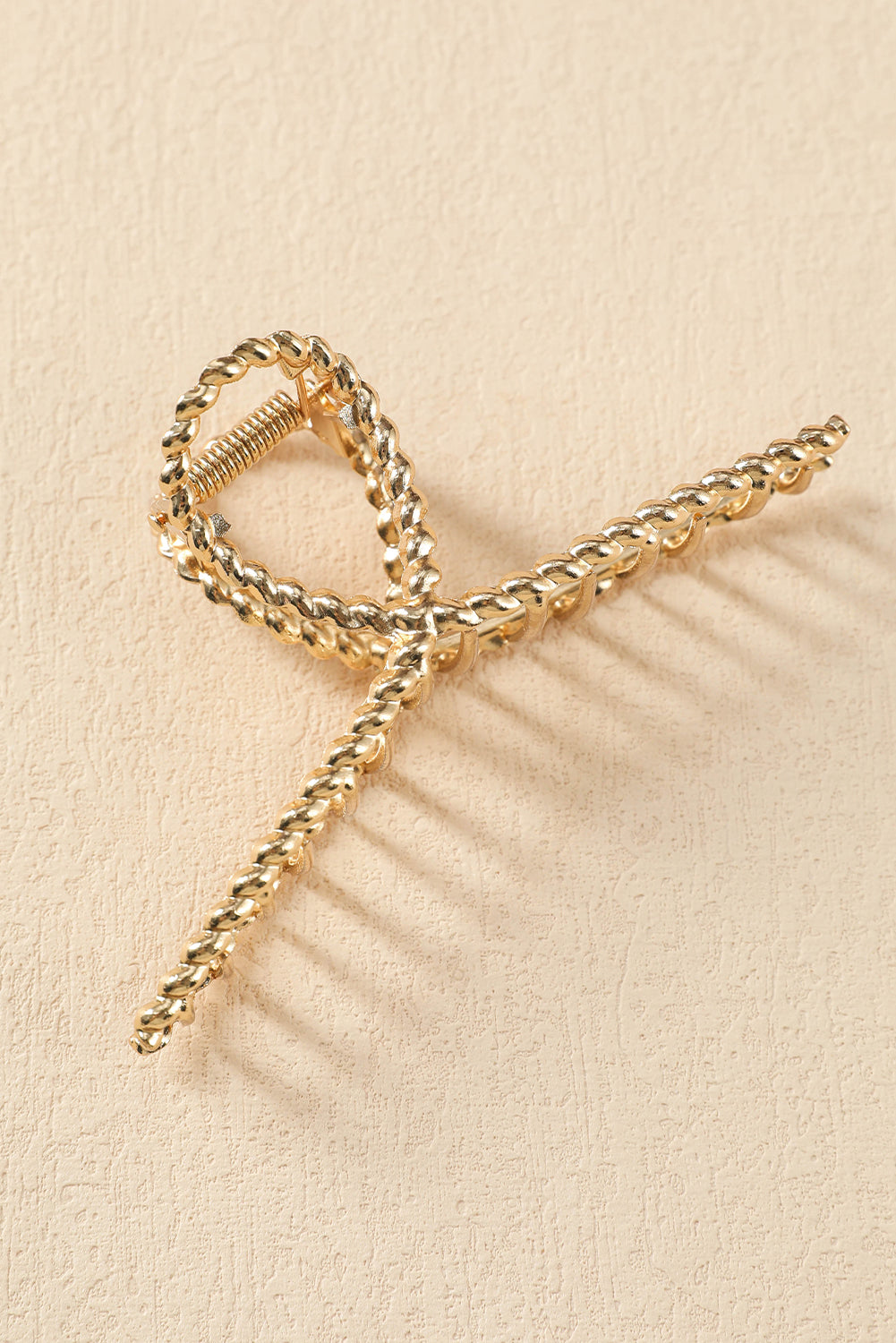 Gold Twist Large Alloy Hair Clip-Bella Boutique Collective
