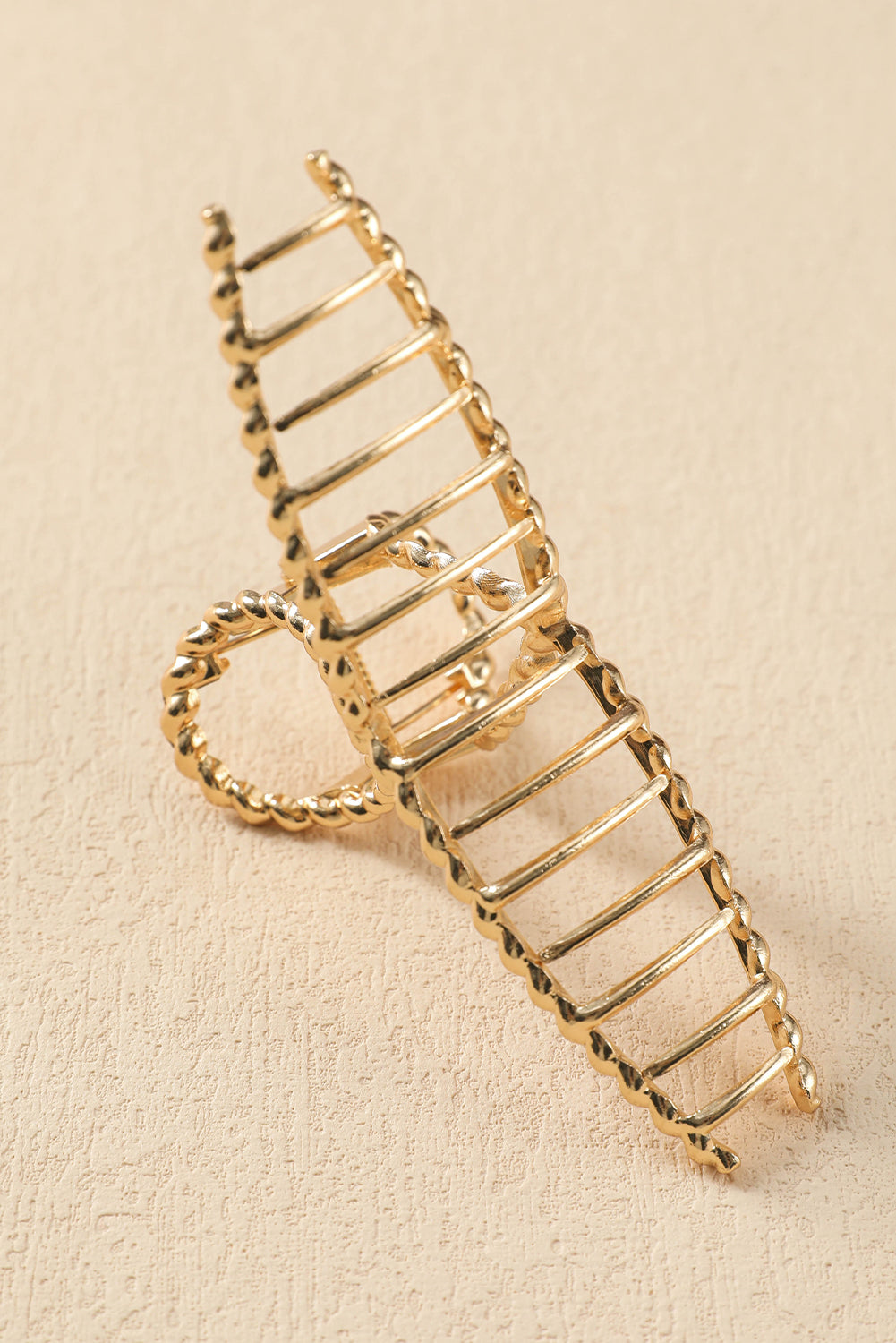 Gold Twist Large Alloy Hair Clip-Bella Boutique Collective