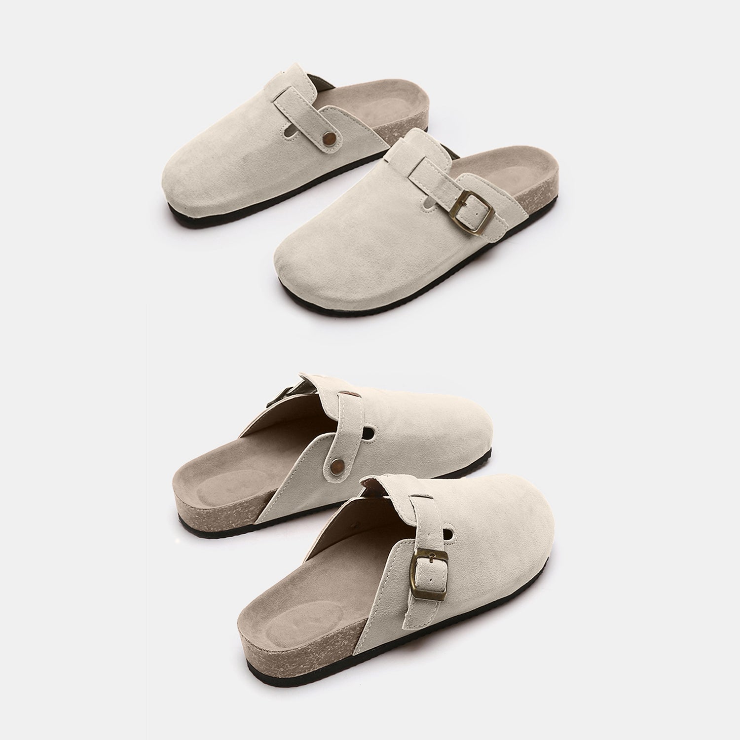 Suede Closed Toe Buckle Slide-Bella Boutique Collective