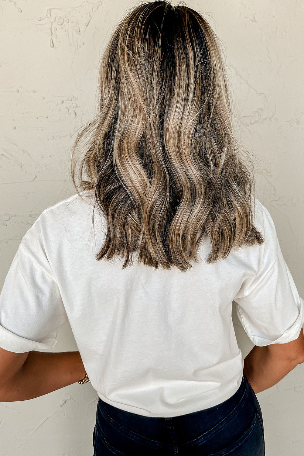 White Game Day Bowknot Embroidered Graphic Casual Tee-Bella Boutique Collective