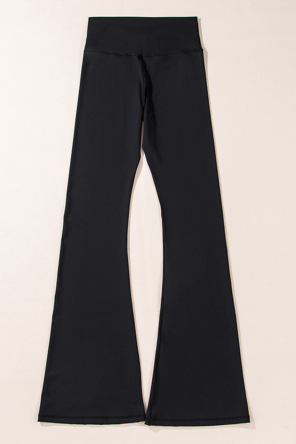Black V Shape High Waist Flared Leggings-Bella Boutique Collective