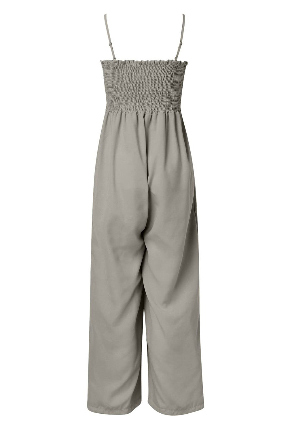 Smocked Spaghetti Strap Wide Leg Jumpsuit-Bella Boutique Collective